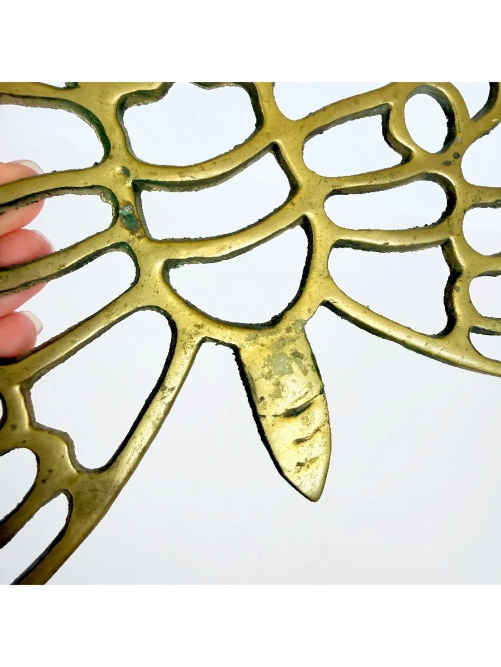 Vintage Mid-Century Modern Boho Brass Butterfly Trivet Retro Chic Wall Decor